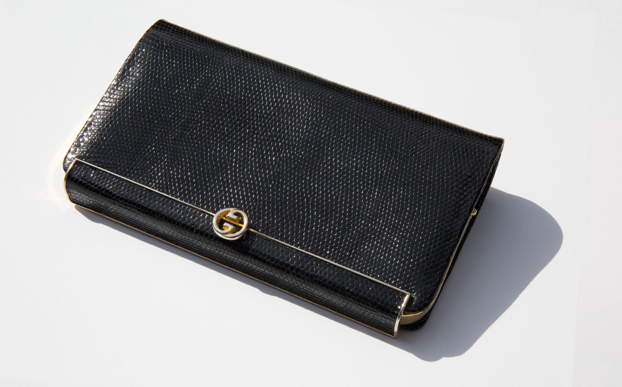 Vintage Gucci Lizard Clutch | Kindred Black