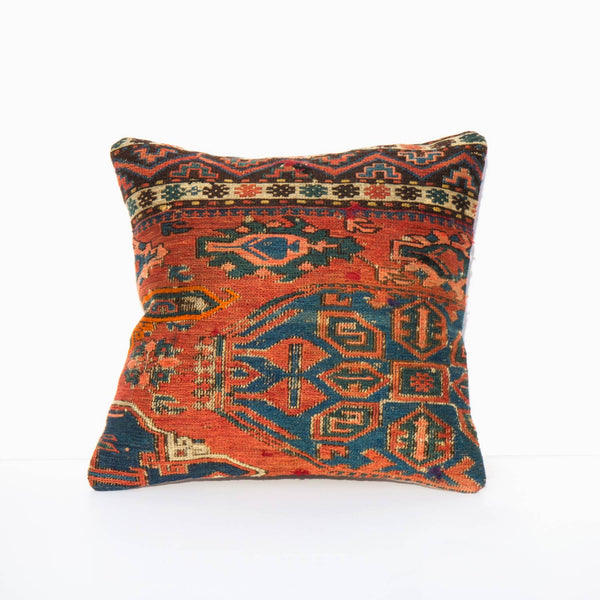 Antique Turkish Wool Kilim Throw Pillow | Kindred Black