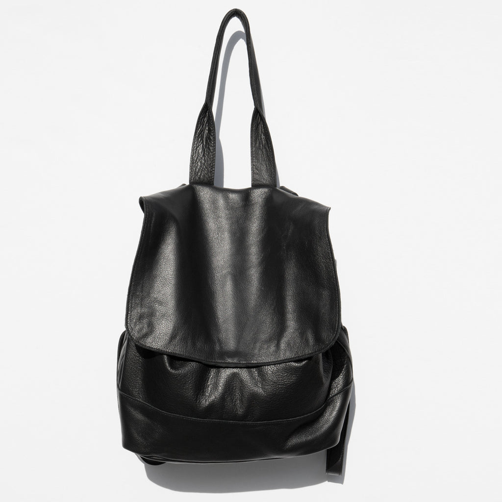 Clyde Room Backpack Black Leather | Kindred Black