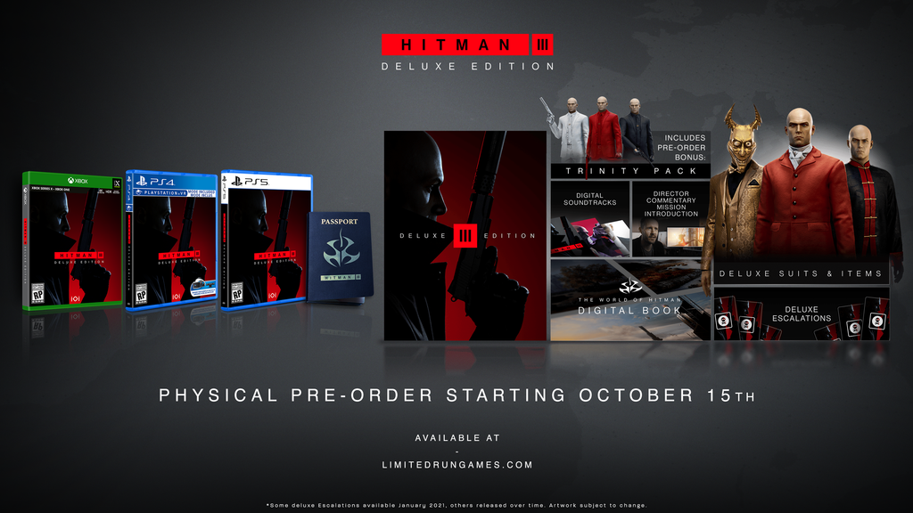 Hitman 3 - Trinity Pack - Deluxe Edition - What's Inside 