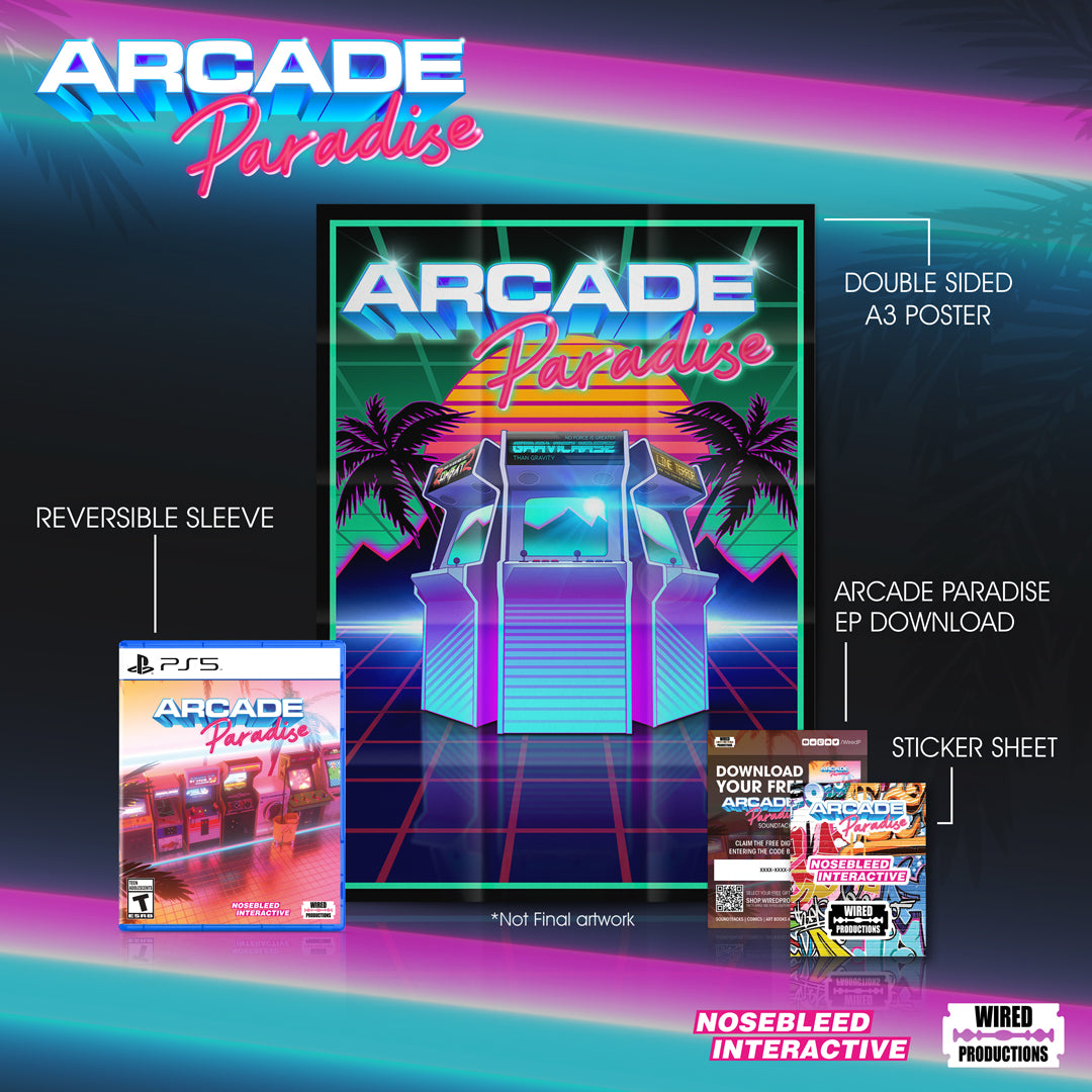 アーケード パラダイス ARCADE PARADISE PS5 ソフト新品未開封 「50