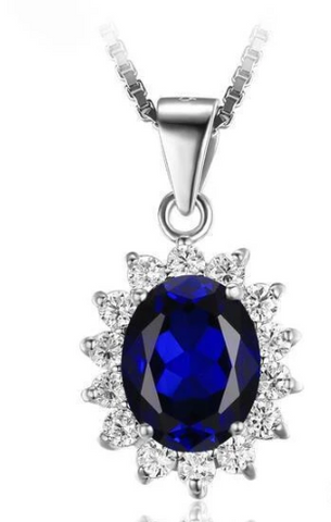 blue sapphire pendant necklace