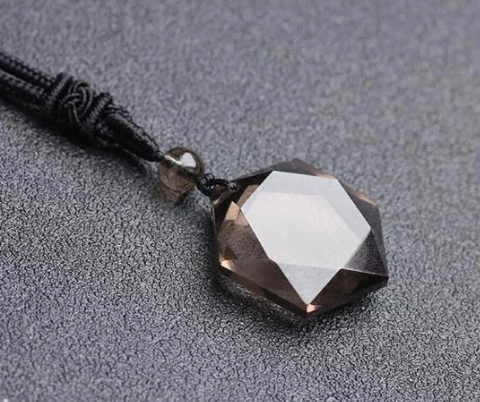 Natural Smoky Quartz Crystal Star Pendant necklace for men