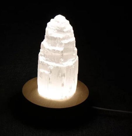 Natural Selenite Quartz Crystal Lamp