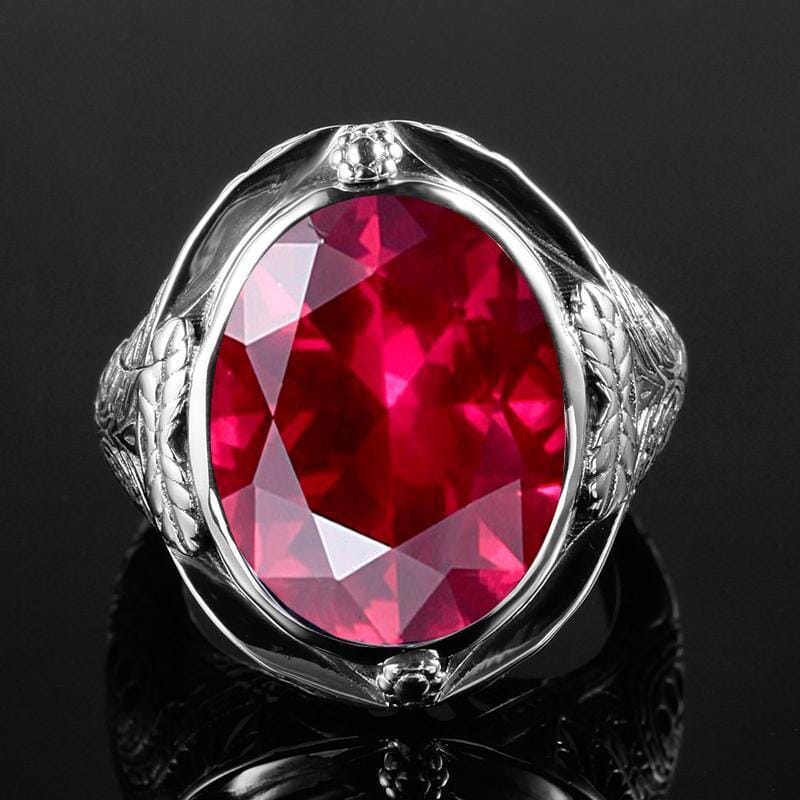 Austrian Vintage Ruby Silver Ring – AtPerry's Healing Crystals