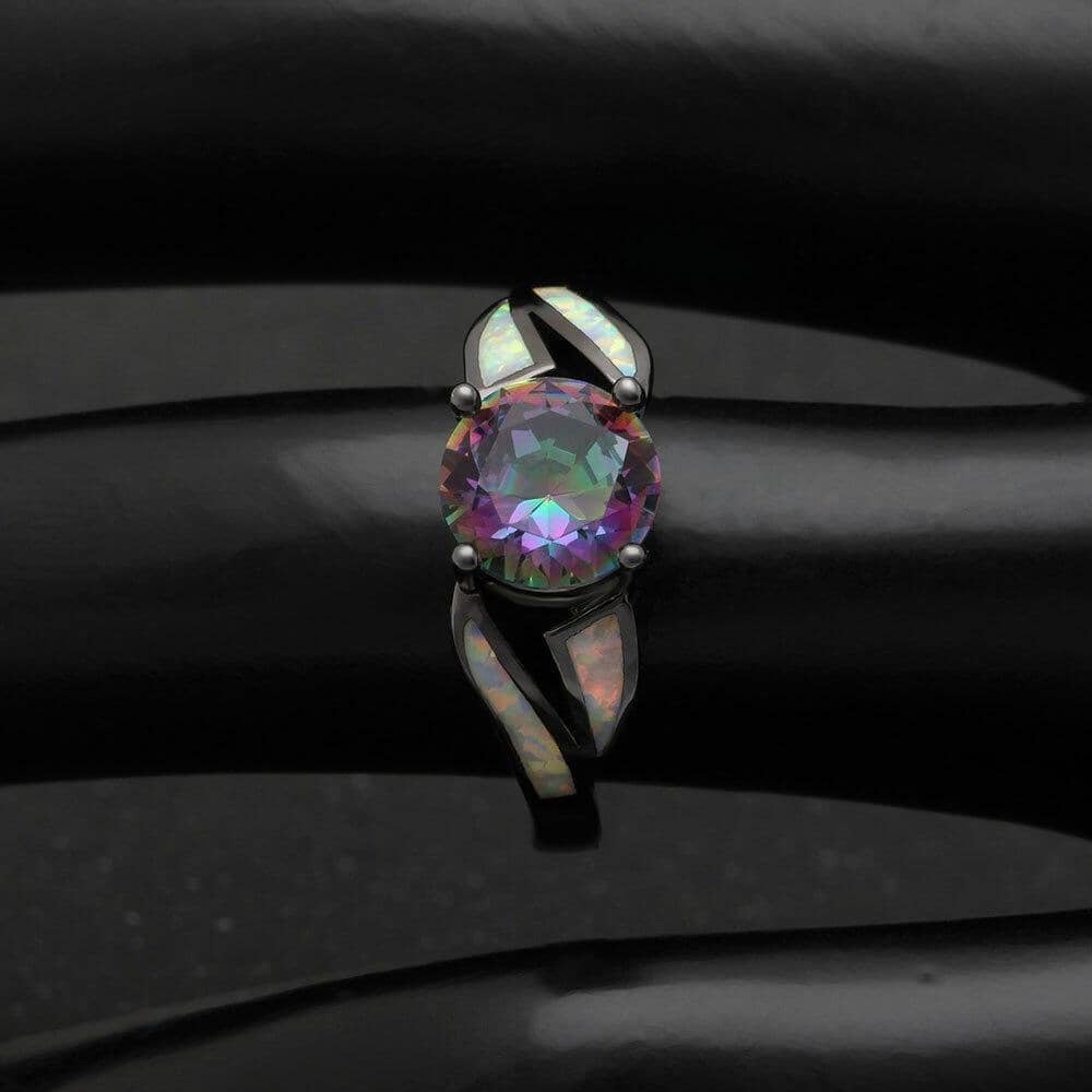 Opal Ring Mystic Topaz Blue Fire AtPerrys Healing Crystals – AtPerry's ...