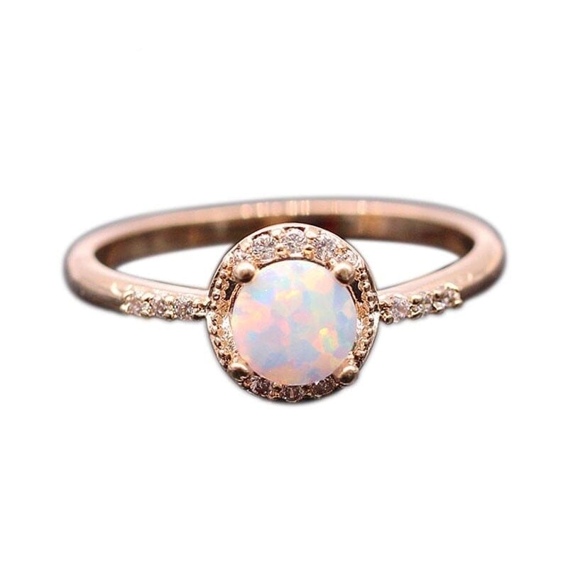 Champagne Gold White Fire Opal Ring - AtPerrys – AtPerry's Healing Crystals