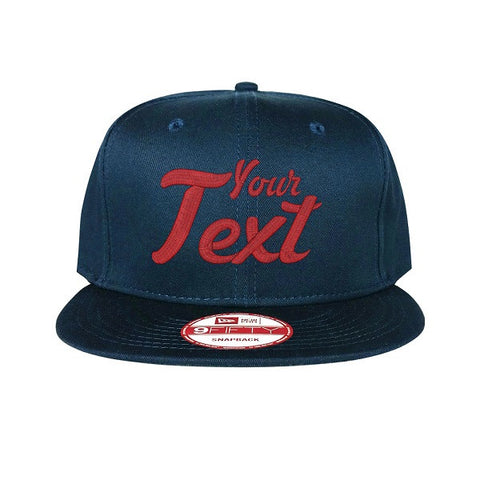 New Era Custom Charcoal Snapback Hat - Your Text - Wue Shop