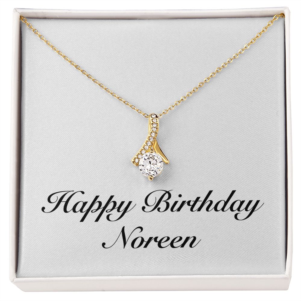Happy Birthday Noreen - 18K Yellow Gold Finish Alluring Beauty N