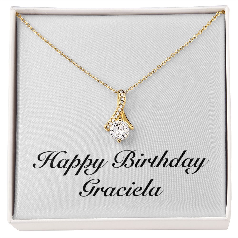 Happy Birthday Graciela - 18K Yellow Gold Finish Alluring Beauty