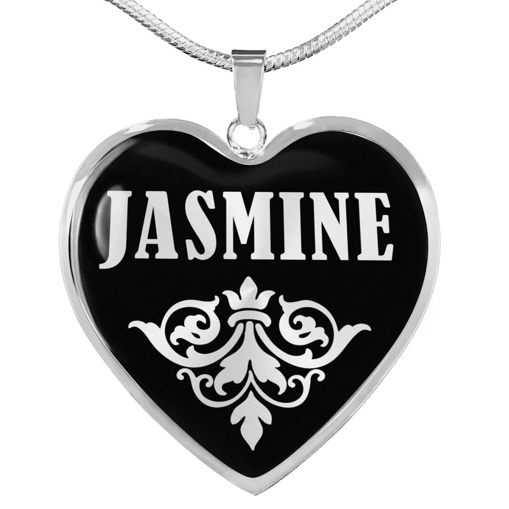 Jasmine v01s - Heart Pendant Luxury Necklace