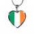 Irish Flag - Heart Pendant Luxury Necklace