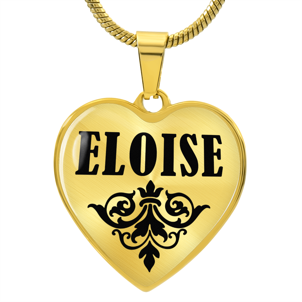 Eloise  v01 - 18k Gold Finished Heart Pendant Luxury Necklace