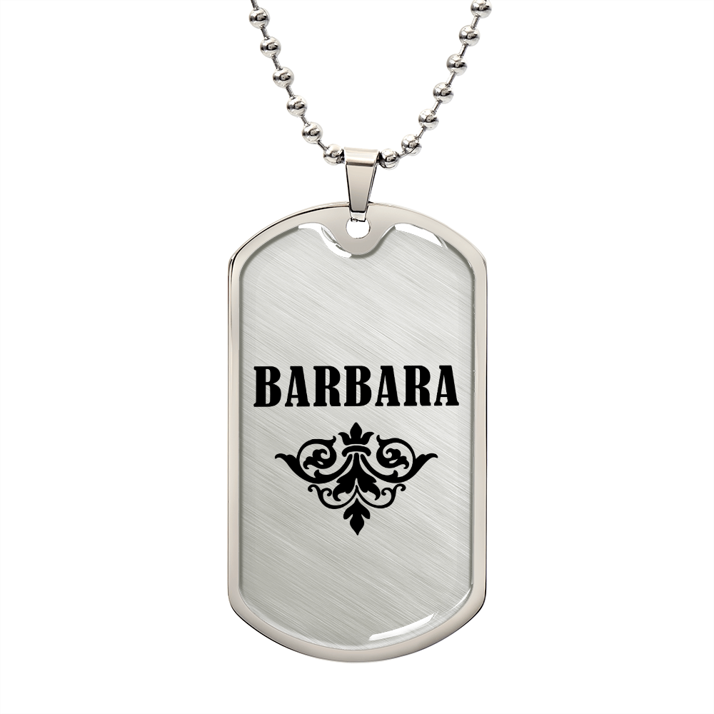 Barbara v01a - Luxury Dog Tag Necklace