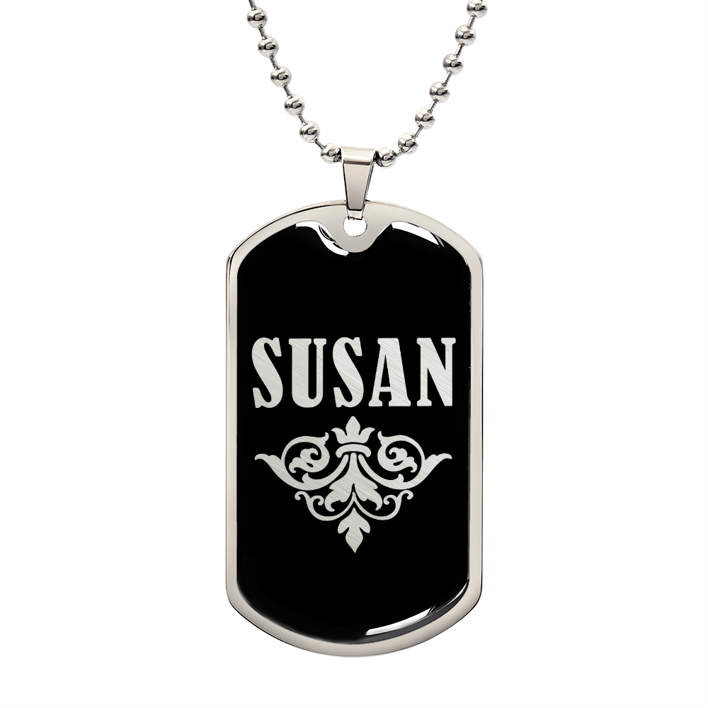 Susan v02a - Luxury Dog Tag Necklace