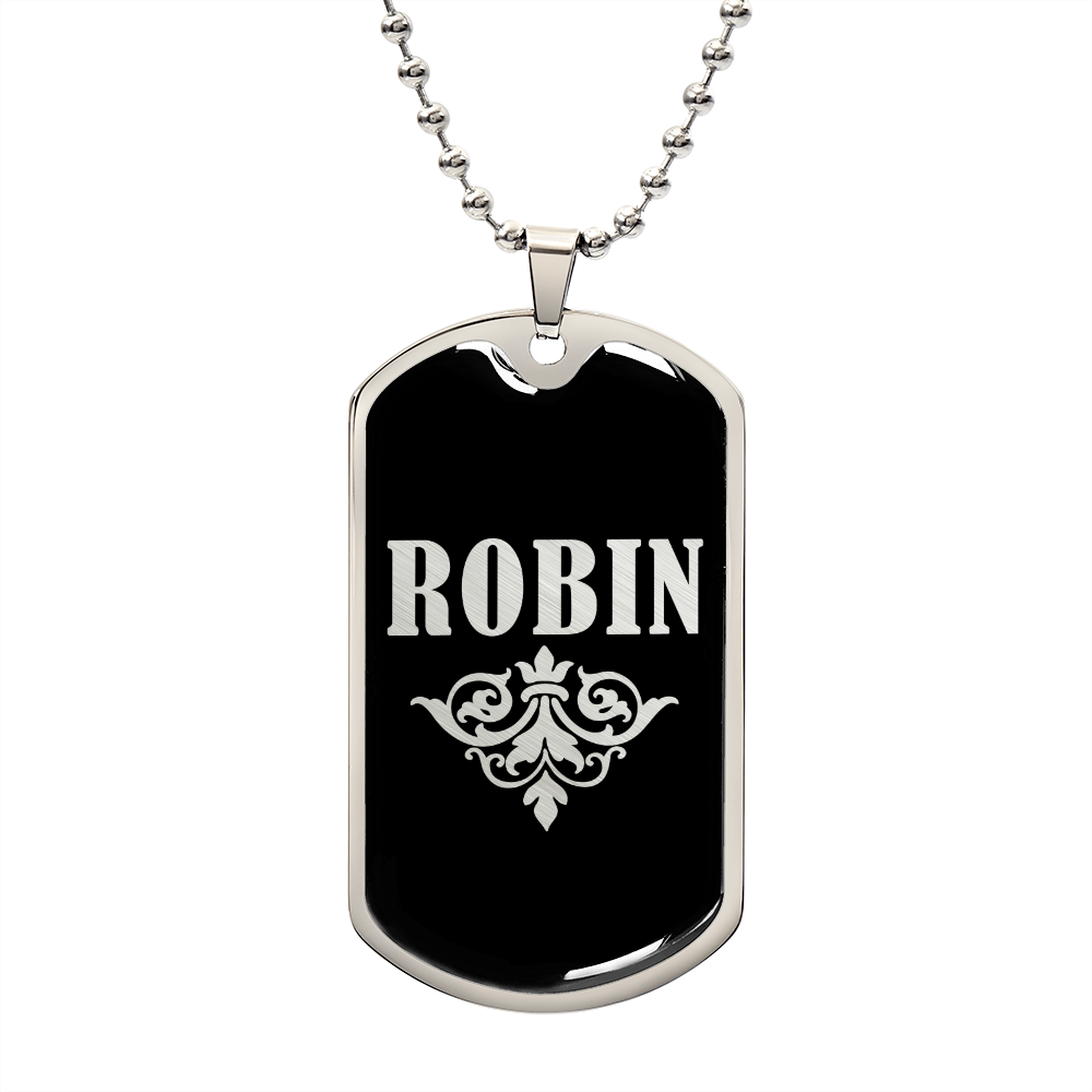 Robin v02a - Luxury Dog Tag Necklace