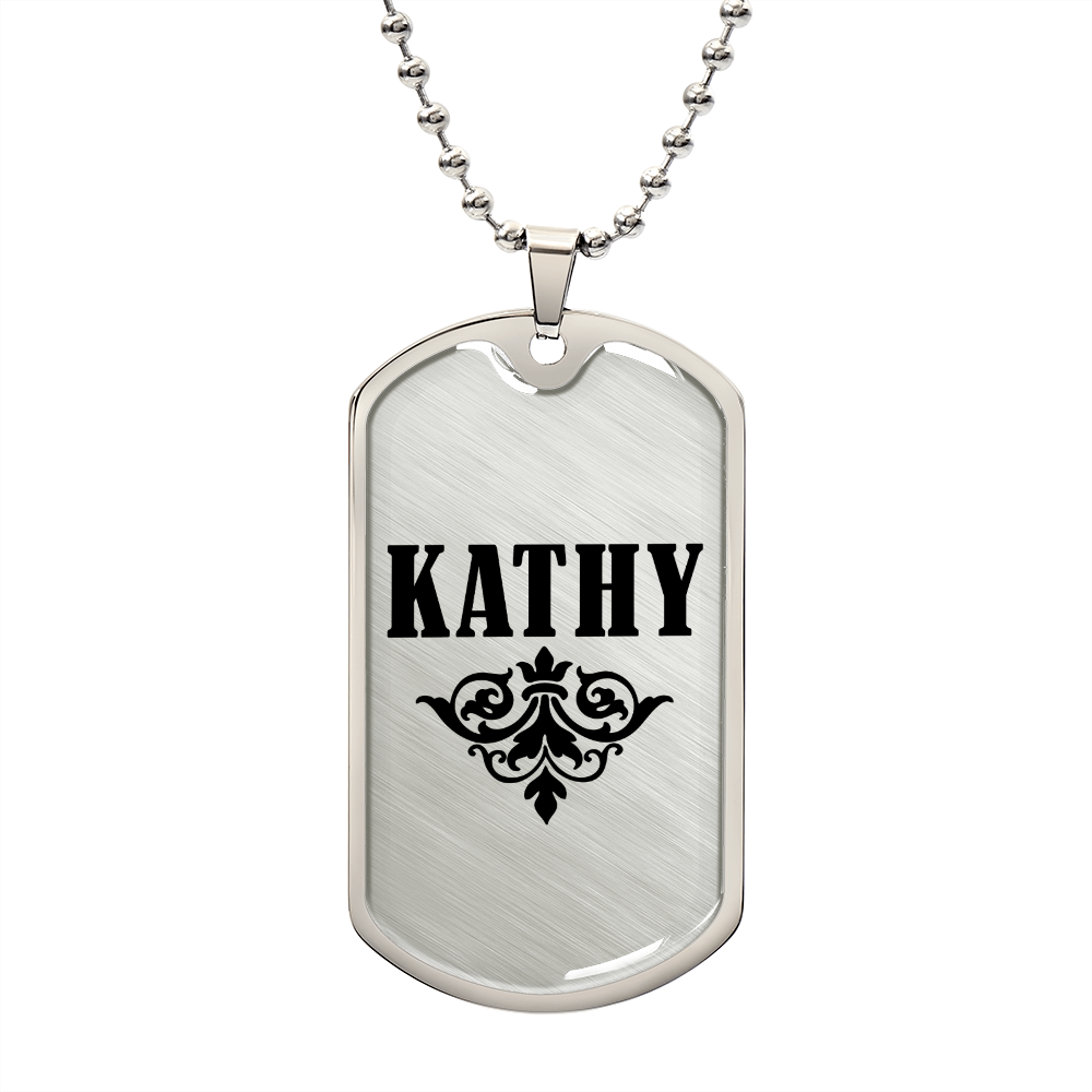 Kathy v01a - Luxury Dog Tag Necklace