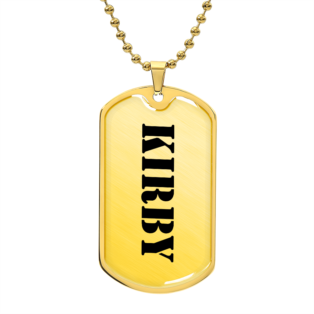 Kirby - 18k Gold Finished Luxury Dog Tag Necklace