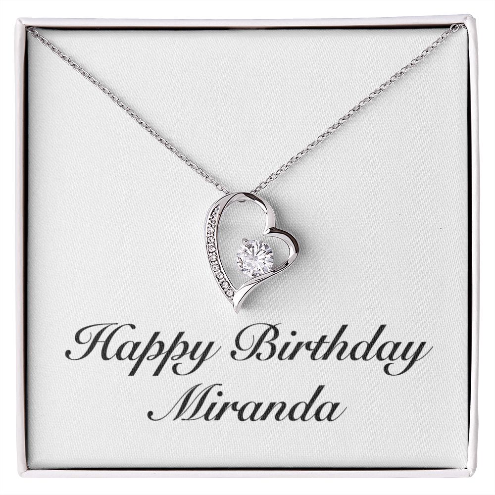Happy Birthday Miranda - Forever Love Necklace