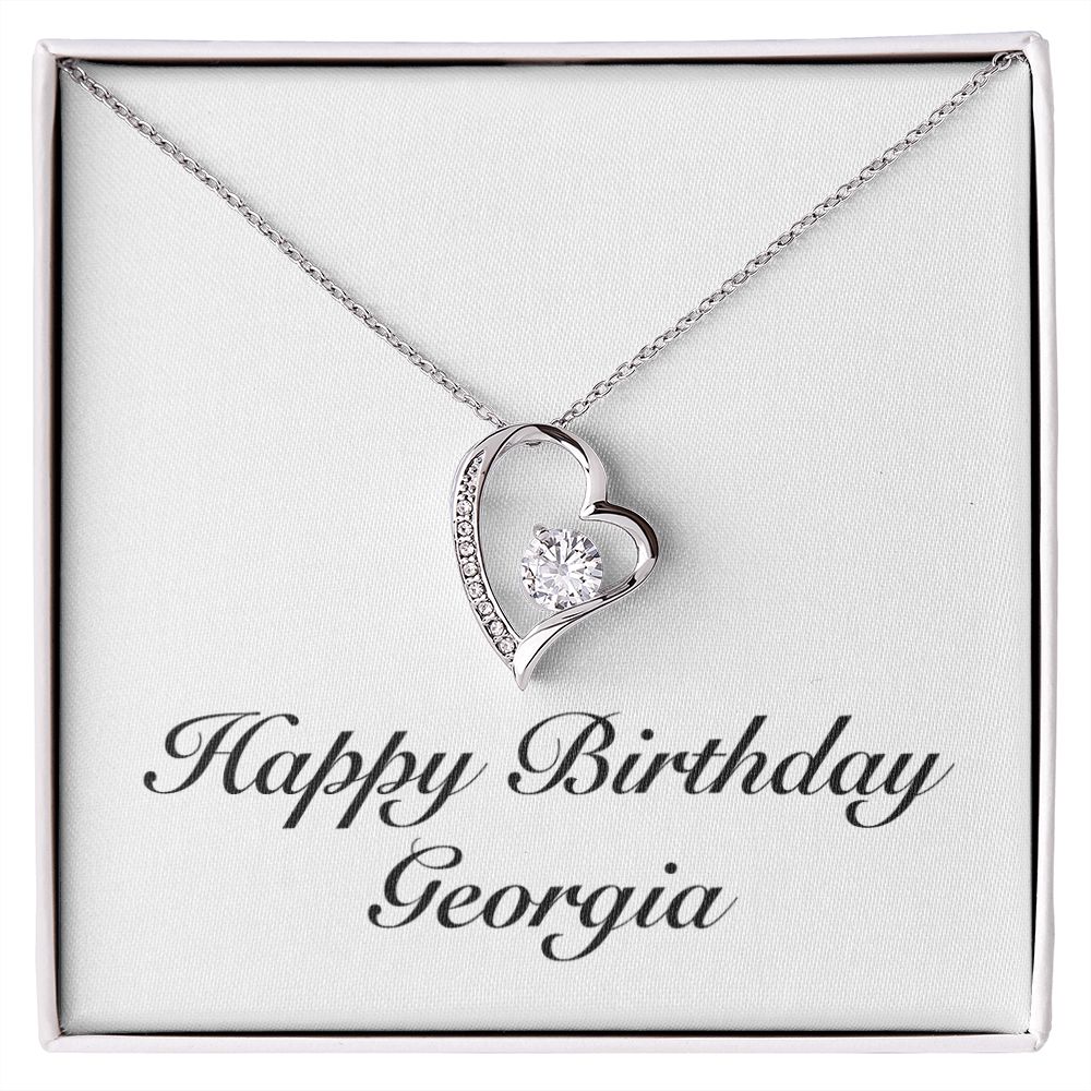Happy Birthday Georgia - Forever Love Necklace