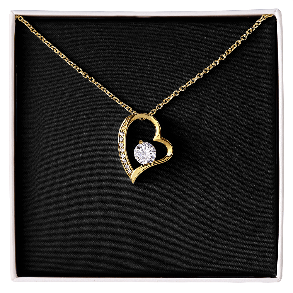 18k Yellow Gold Finish Forever Love Necklace v2