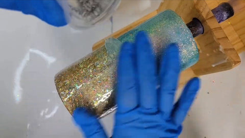 how to make resin Tumblers with ombre Glitter