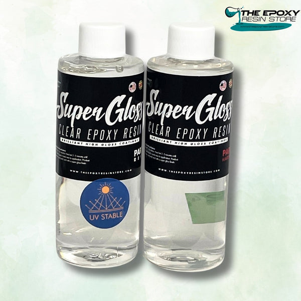 Clear Epoxy Resin - Includes Parts A & B; 8 Fl Oz / Total 16 Fl Oz + 2  sticks + 3 cups *NO DISCOUNT