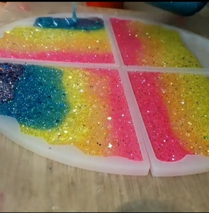 Salt and Glitter Resin Coaster, Another Coaster Friday