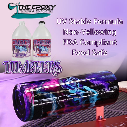 Tumblers Coating Epoxy Resin Kit | Clear High Gloss UV Resistant Coating System Two Gallon Kit