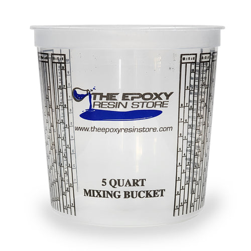 Clear Plastic 5 Quart Epoxy Resin Mixing Cups - Graduated Measurements in ML and OZ - The Epoxy Resin Store  #