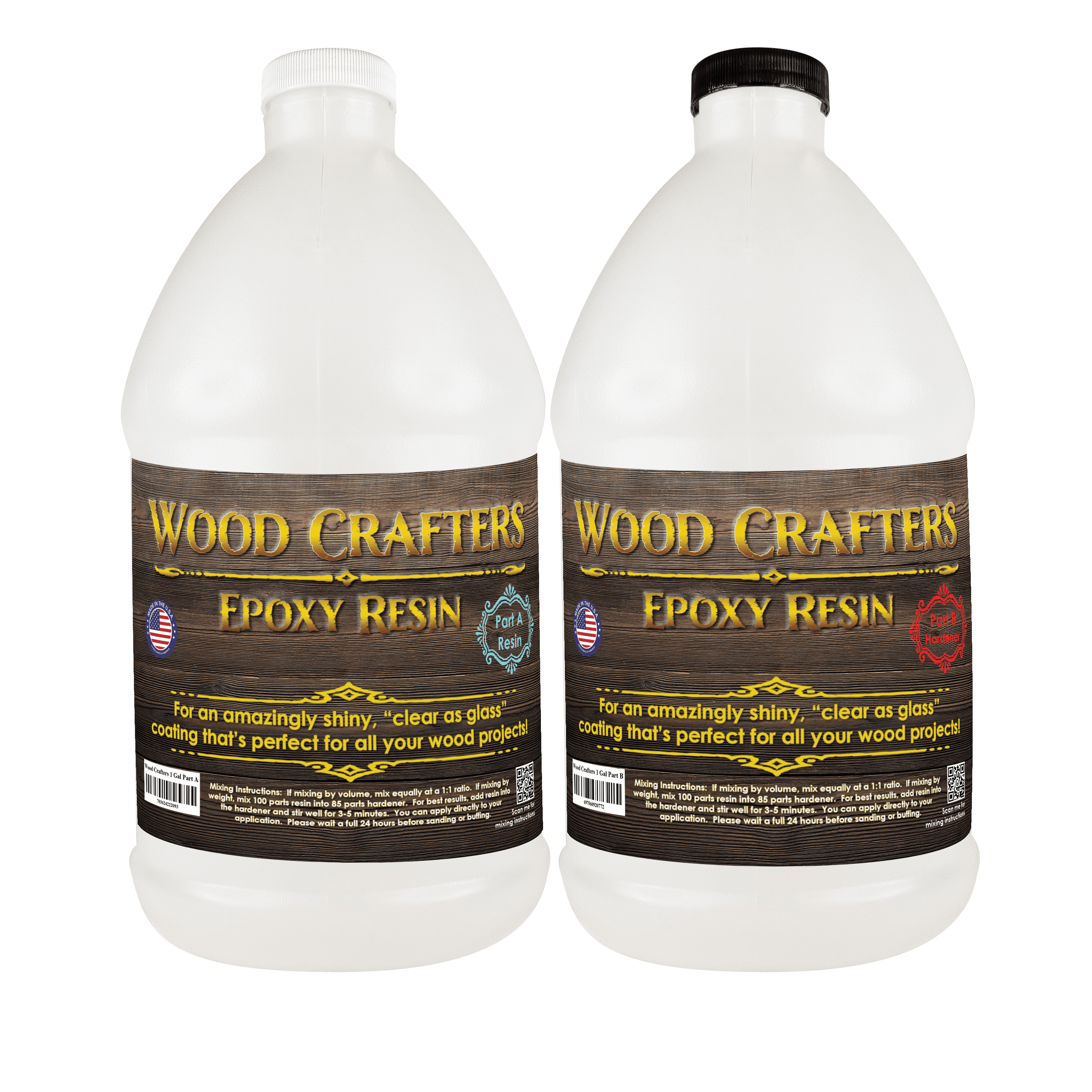 Clear Table Top Epoxy Resin Coating for Wood Tabletop - 2 Gallon Kit