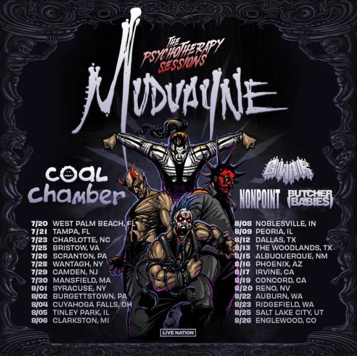COAL CHAMBER Tour with MUDVAYNE, BUTCHER BABIES, NONPOINT, and GWAR - Scorpion Percussion
