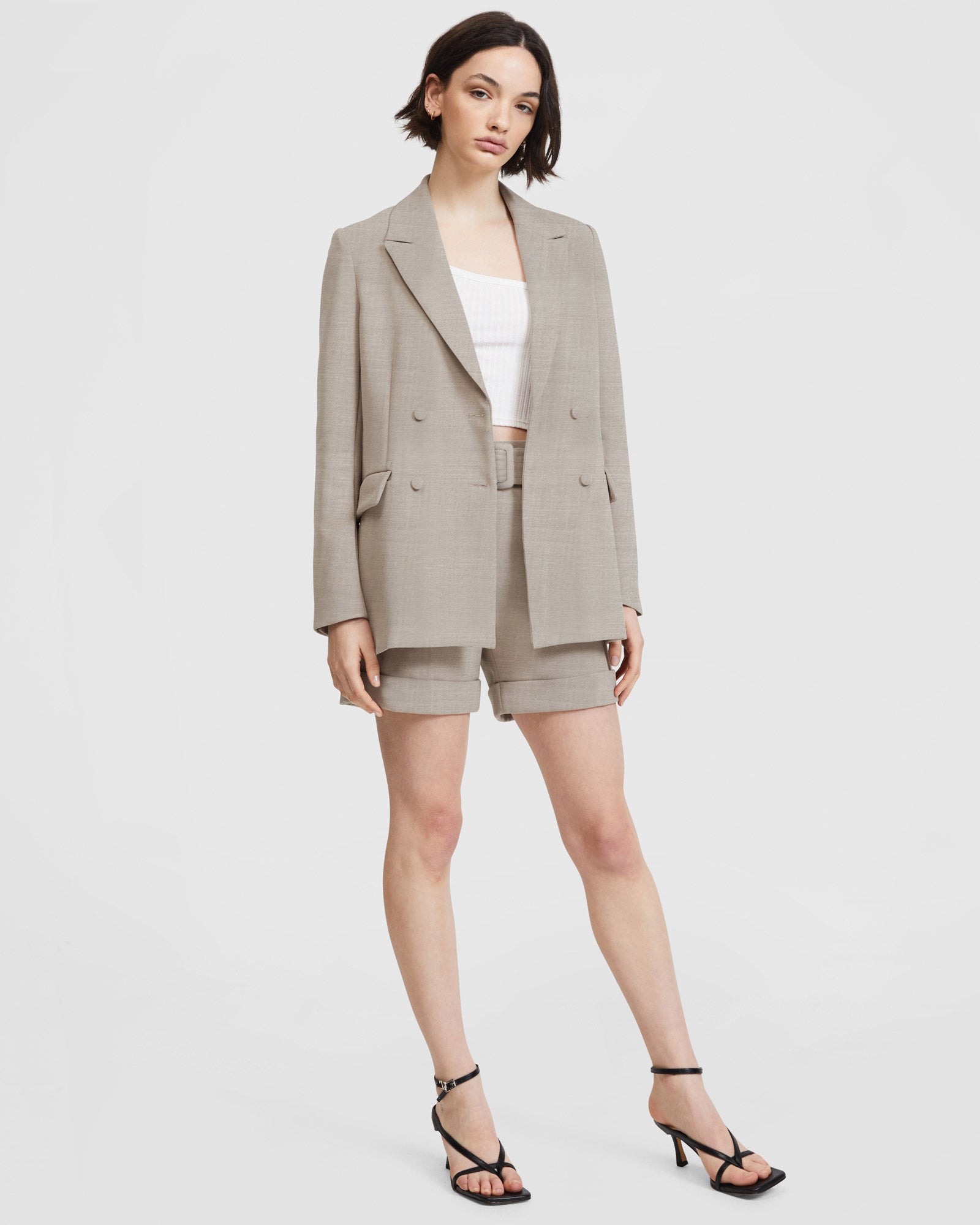 Double Breasted Blazer - Beige – ARIS