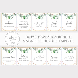 Peach Floral Baby Shower Sign Bundle Printable, Easter Baby Shower Sig -  PlumPolkaDot
