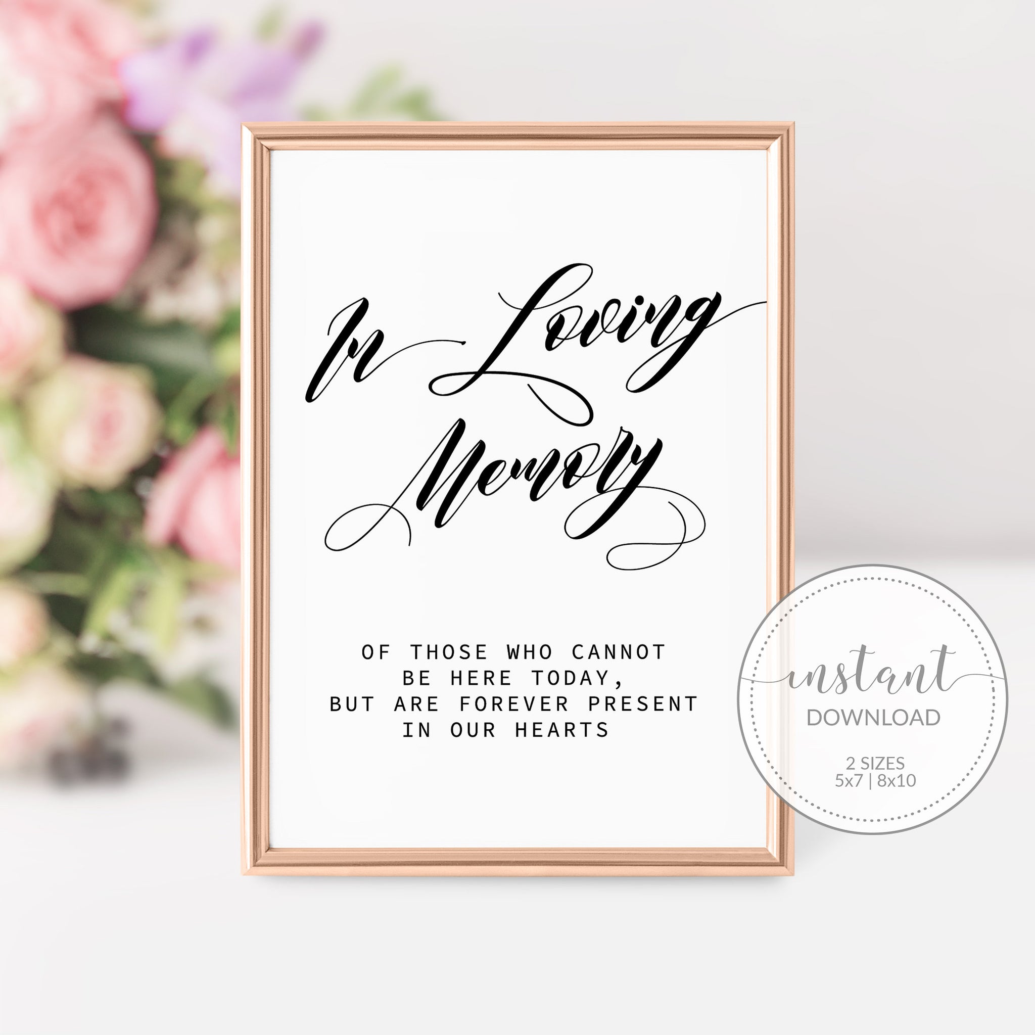 Free Printable Wedding Memorial Sign