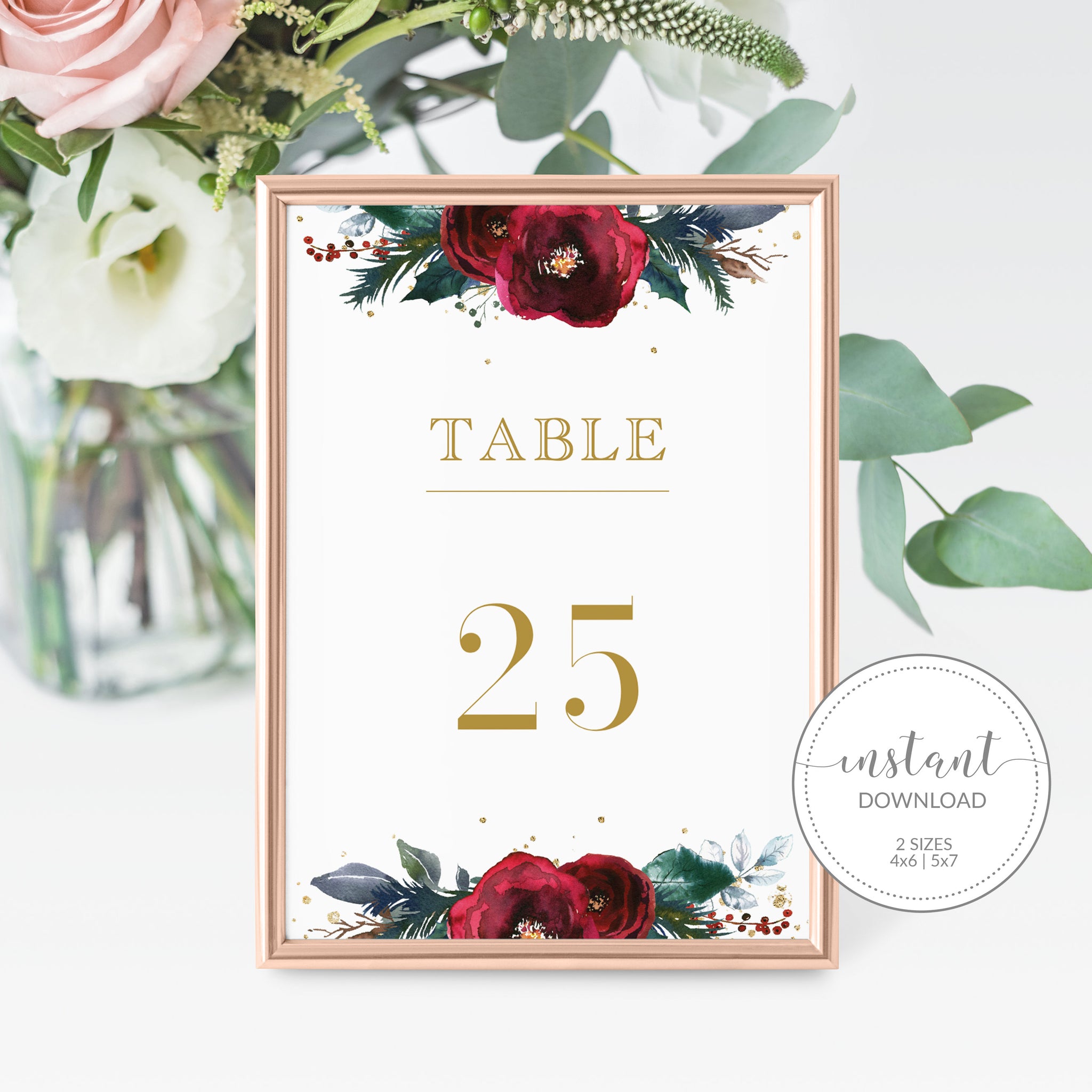 wedding table number cards