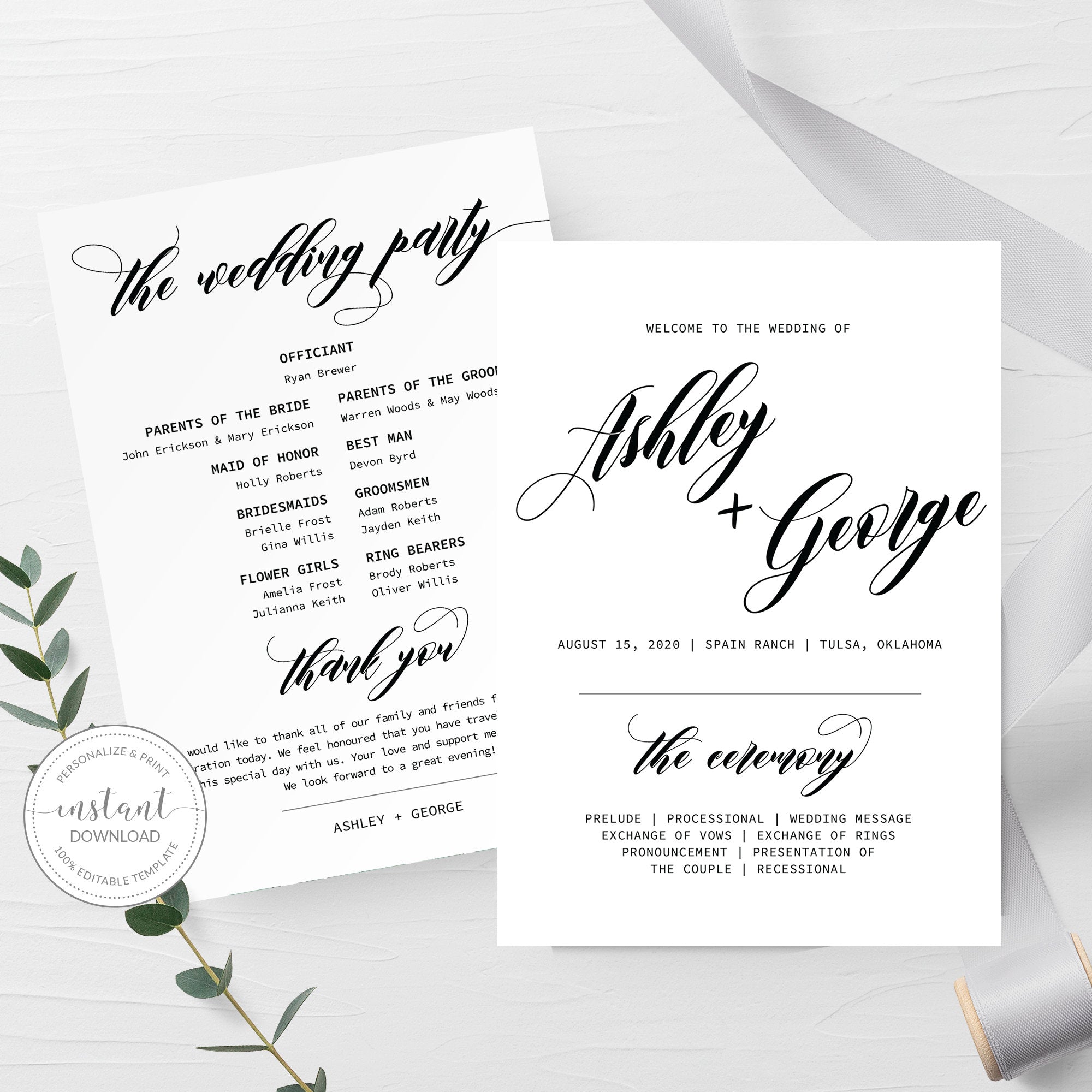 Wedding Day Program Template from cdn.shopify.com