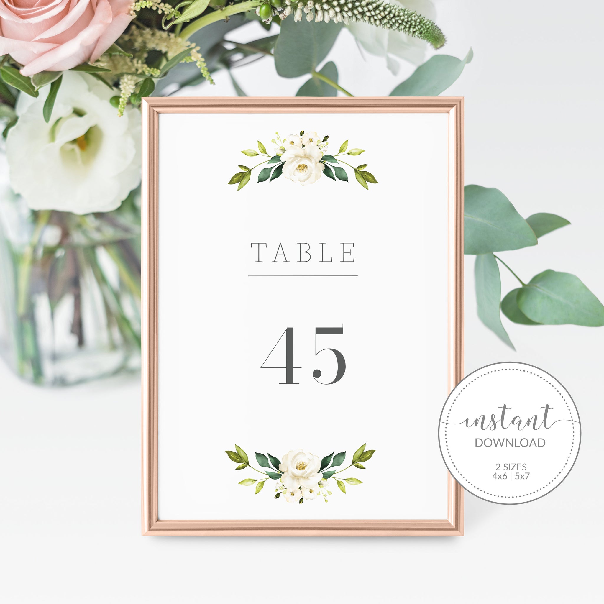 wedding table number cards