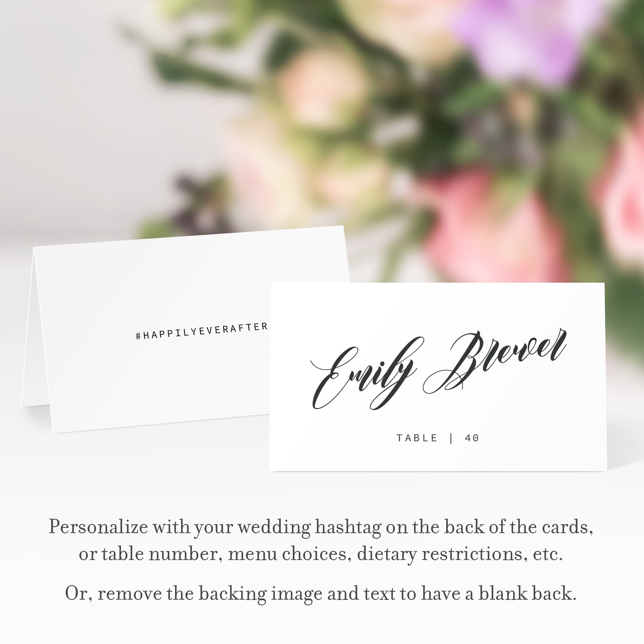 personalized wedding table cards