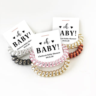 Gender Neutral Baby Shower Favors, Ready to Pop, Hair Ties