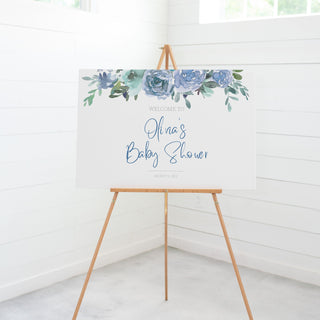 Blush Pink Floral Baby In Bloom Welcome Sign Template, Printable Large -  PlumPolkaDot