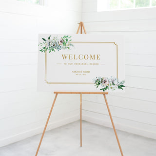 Wedding This Way Sign with Easel, Floral Watercolor Design (6 x 8) –  Designs ByLITA