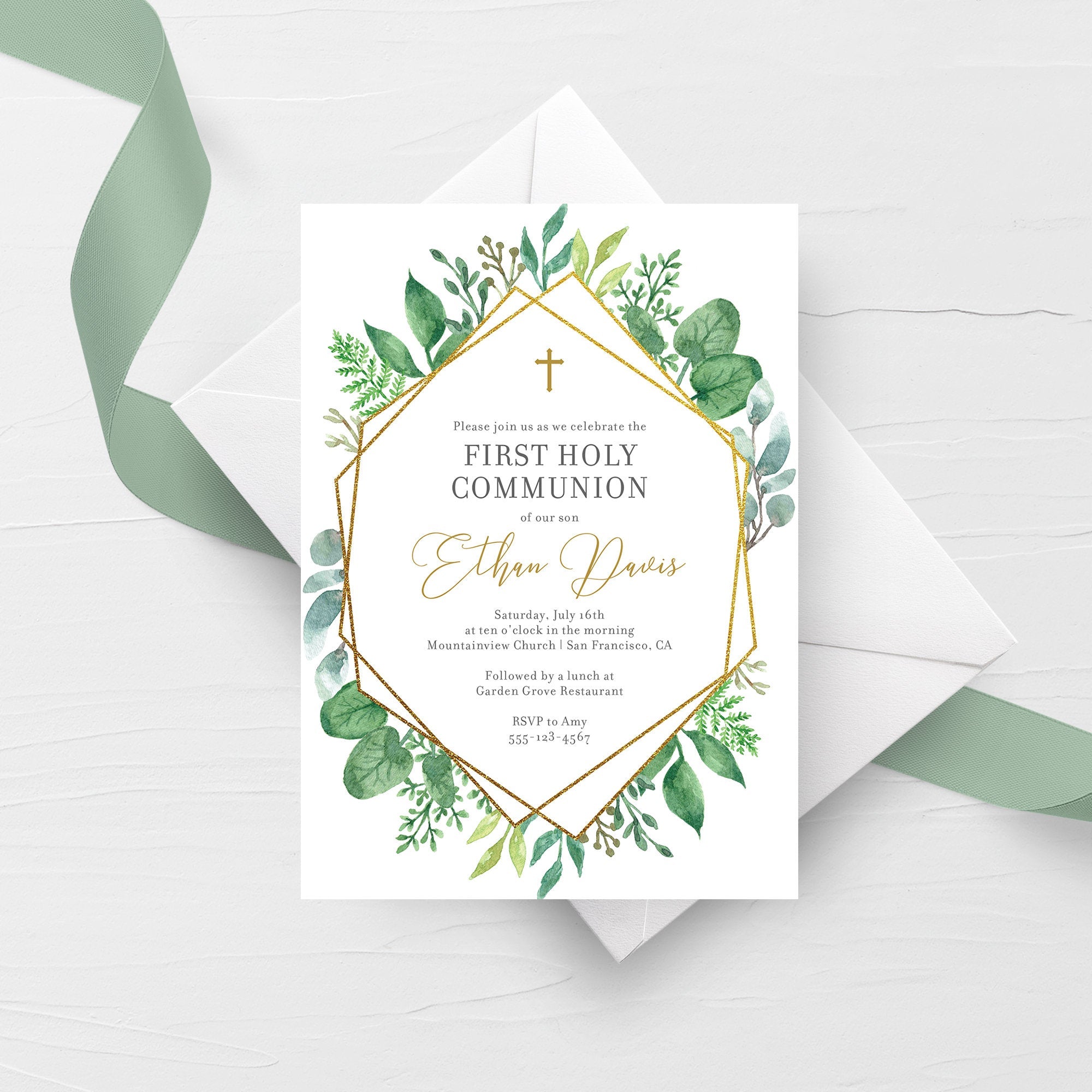 first holy communion blank invitations