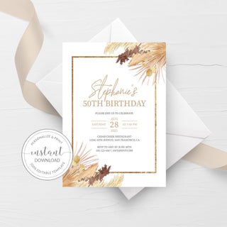 60th Wedding Anniversary Party Invitation INSTANT DOWNLOAD 