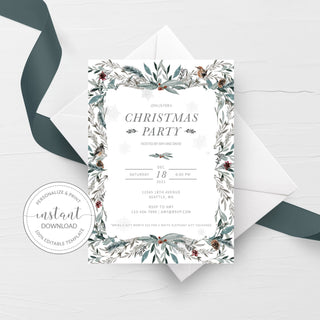 White Elephant Party Template Set, Gift Exchange Party Invitation, Holiday  Party Template Set, Christmas Party Invite Instant Download, Edit 