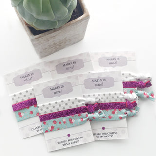 Disco Party Favors, Hair Ties - PlumPolkaDot