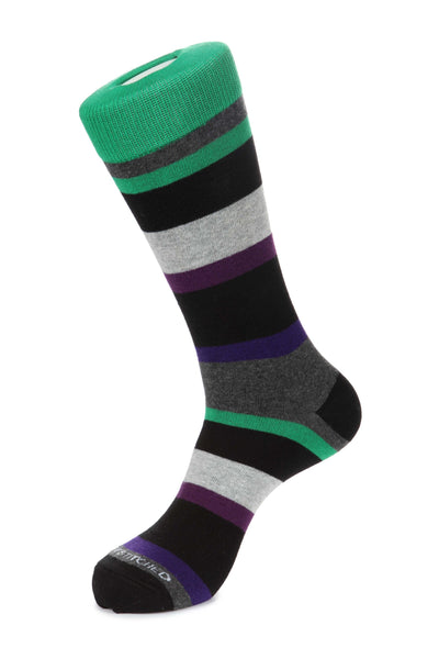 fw17 crew sock, Biggie, Stripe – Unsimply Stitched
