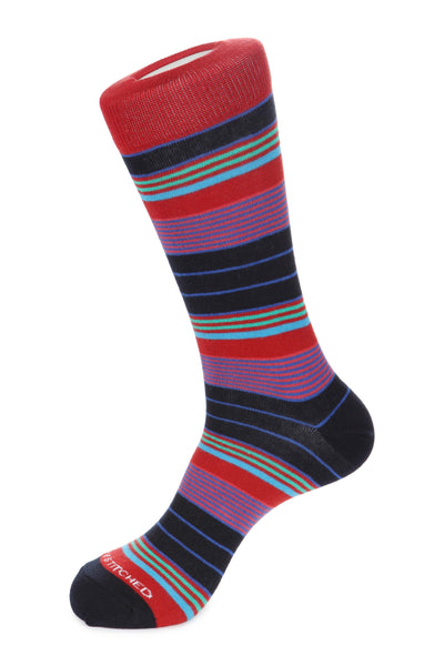 fw17 crew sock, Sea Stripe – Unsimply Stitched