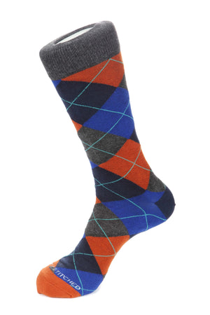 fw17 crew sock, Argyle – Unsimply Stitched
