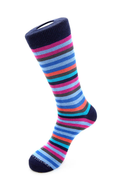 6 Color Stripe Sock – Unsimply Stitched